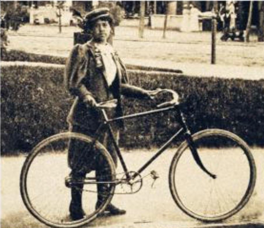 Kittie Knox and her bike